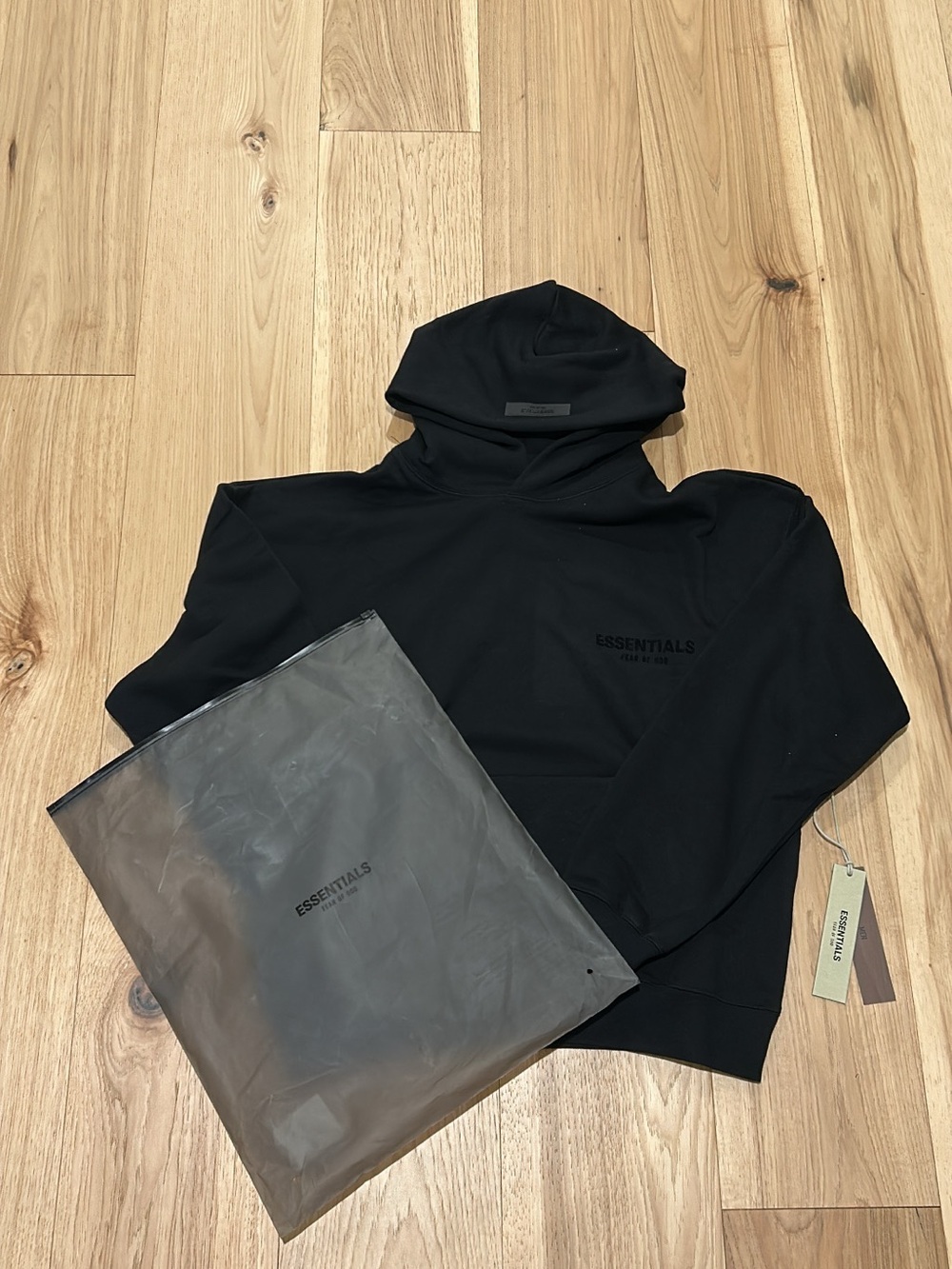 Essentials Men’s black hoodie
